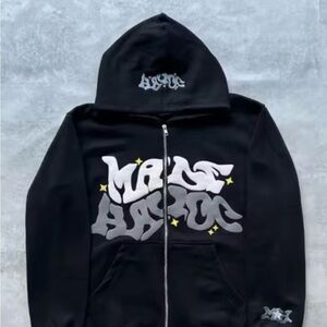 Black/Green Graphic Hoodie